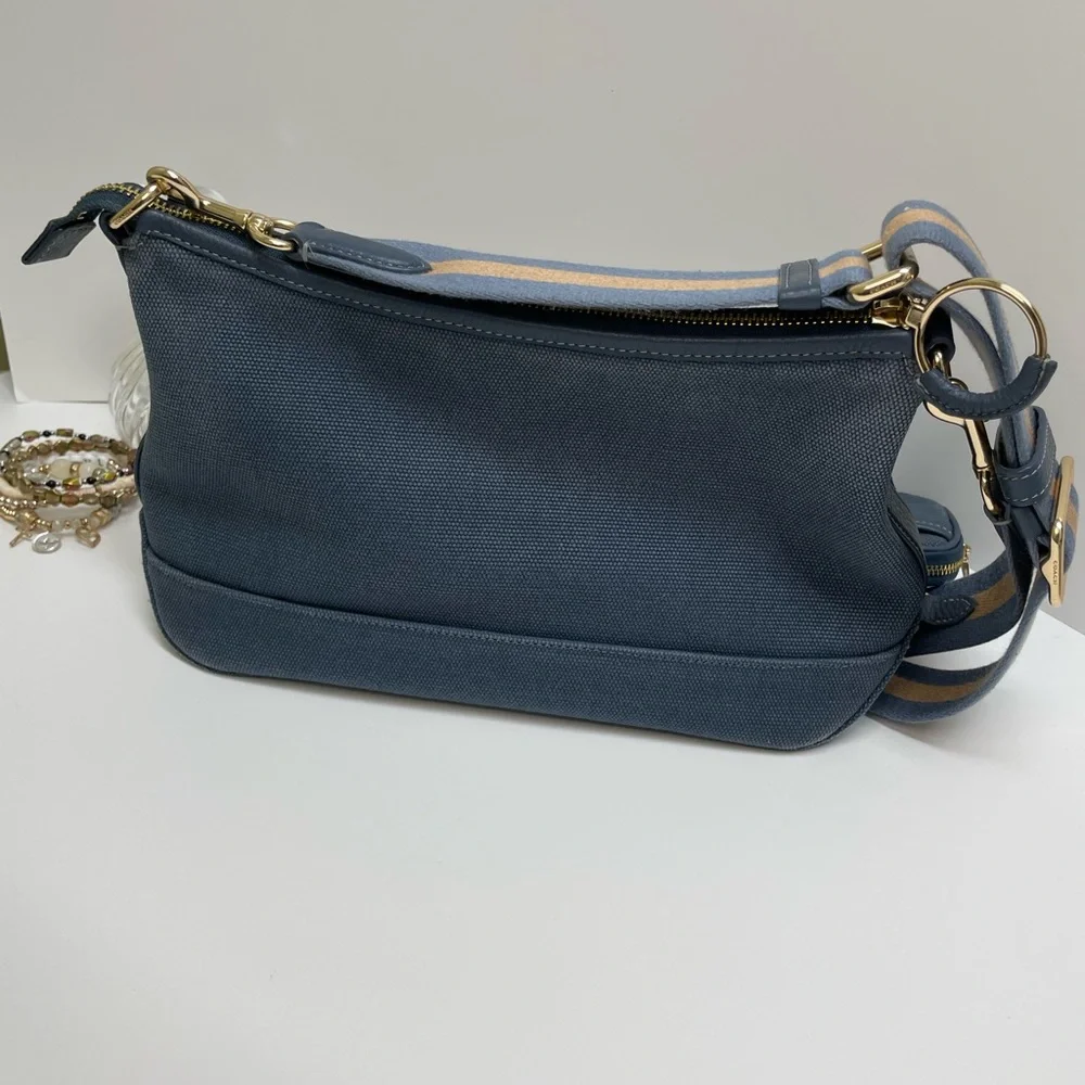 Coach Ellis Crossbody Bag with Gold Accents Color Midnight Blue - Picture 4 of 12